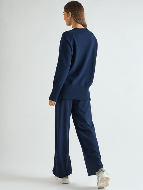 Navy Raglan Sleeve Sweater Co-Ord