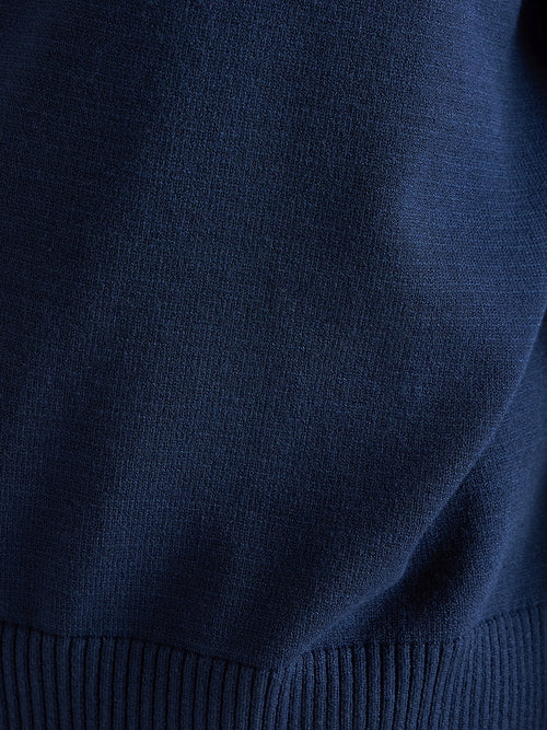 Navy Raglan Sleeve Sweater Co-Ord