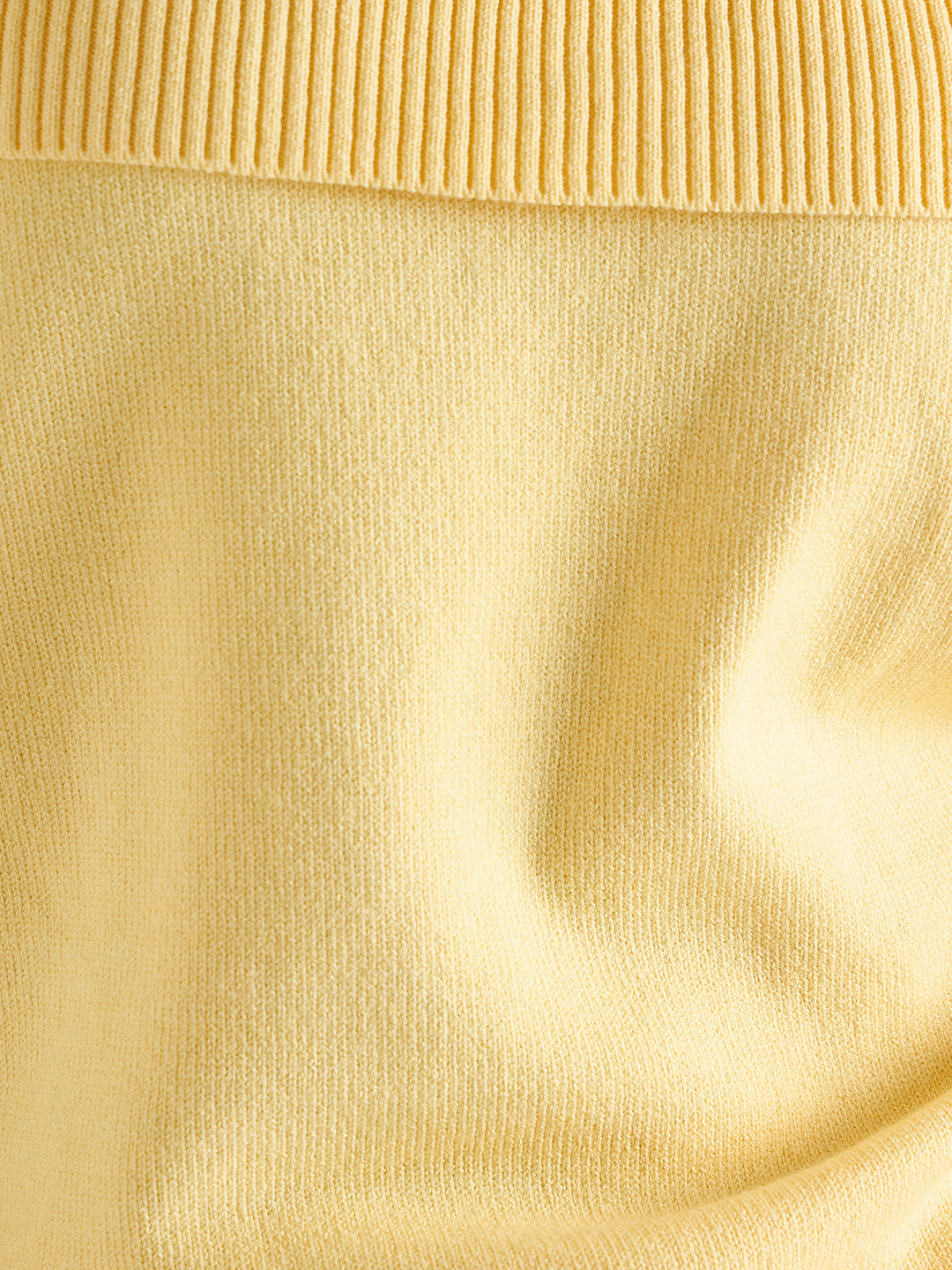 Butter Yellow Off Shoulder Sweater
