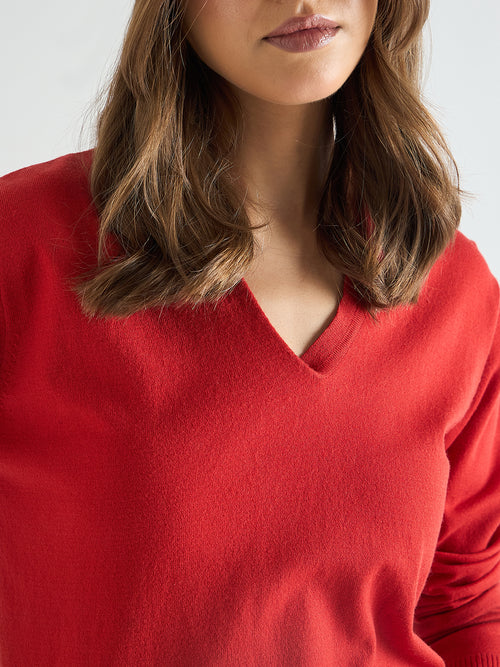 Orange Polo Neck Sweater