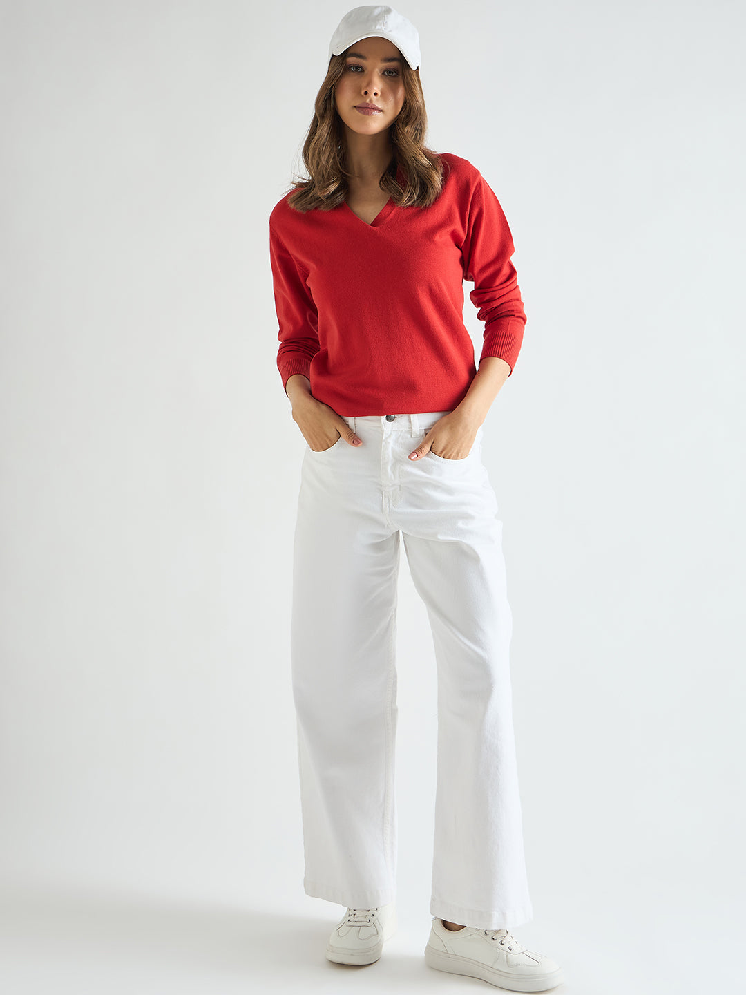 Orange Polo Neck Sweater