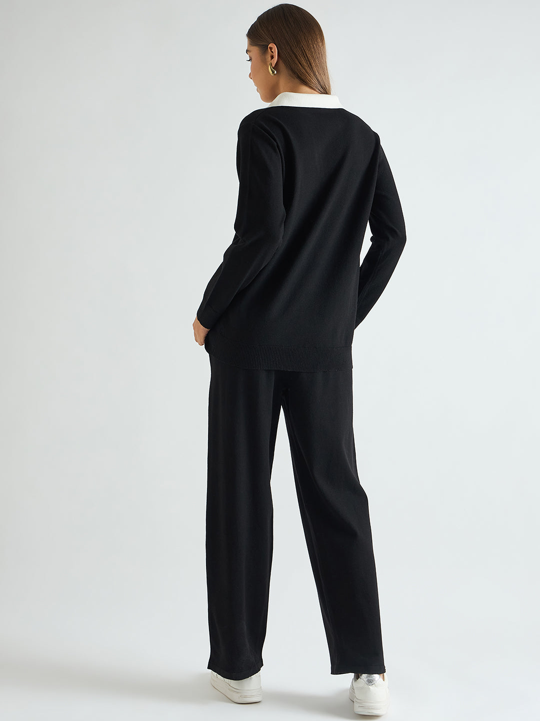Black & White Colorblock Sweater Co-Ord