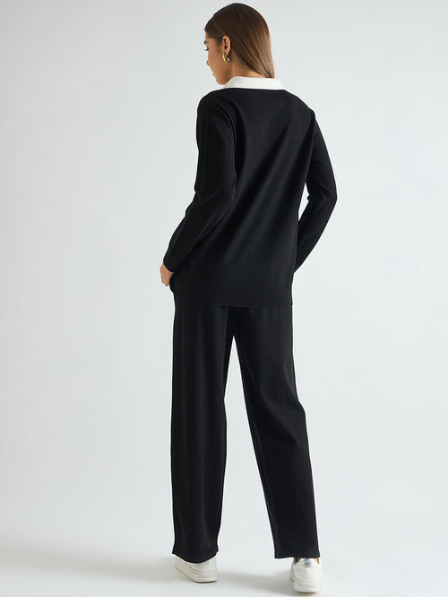 Black & White Colorblock Sweater Co-Ord