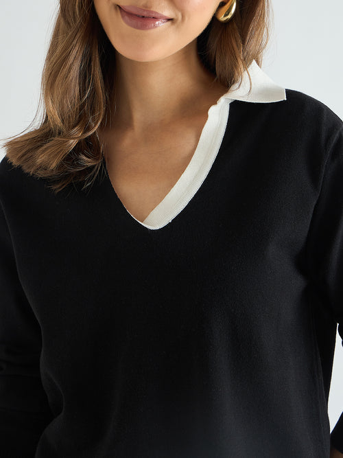 Black & White Colorblock Sweater Co-Ord