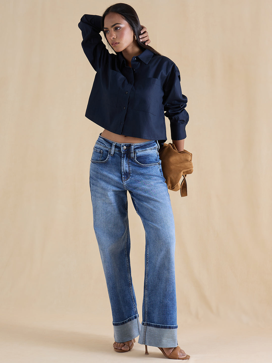 navy-cotton-dual-pocket-crop-shirt-ff-7510