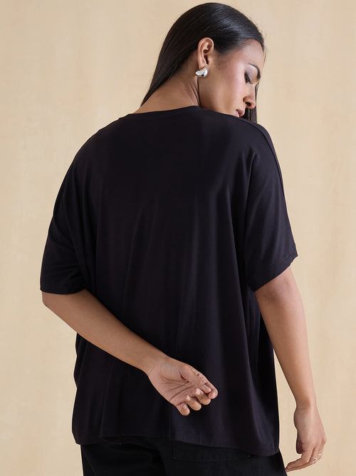 Bamboo Black Easy Fit T-Shirt
