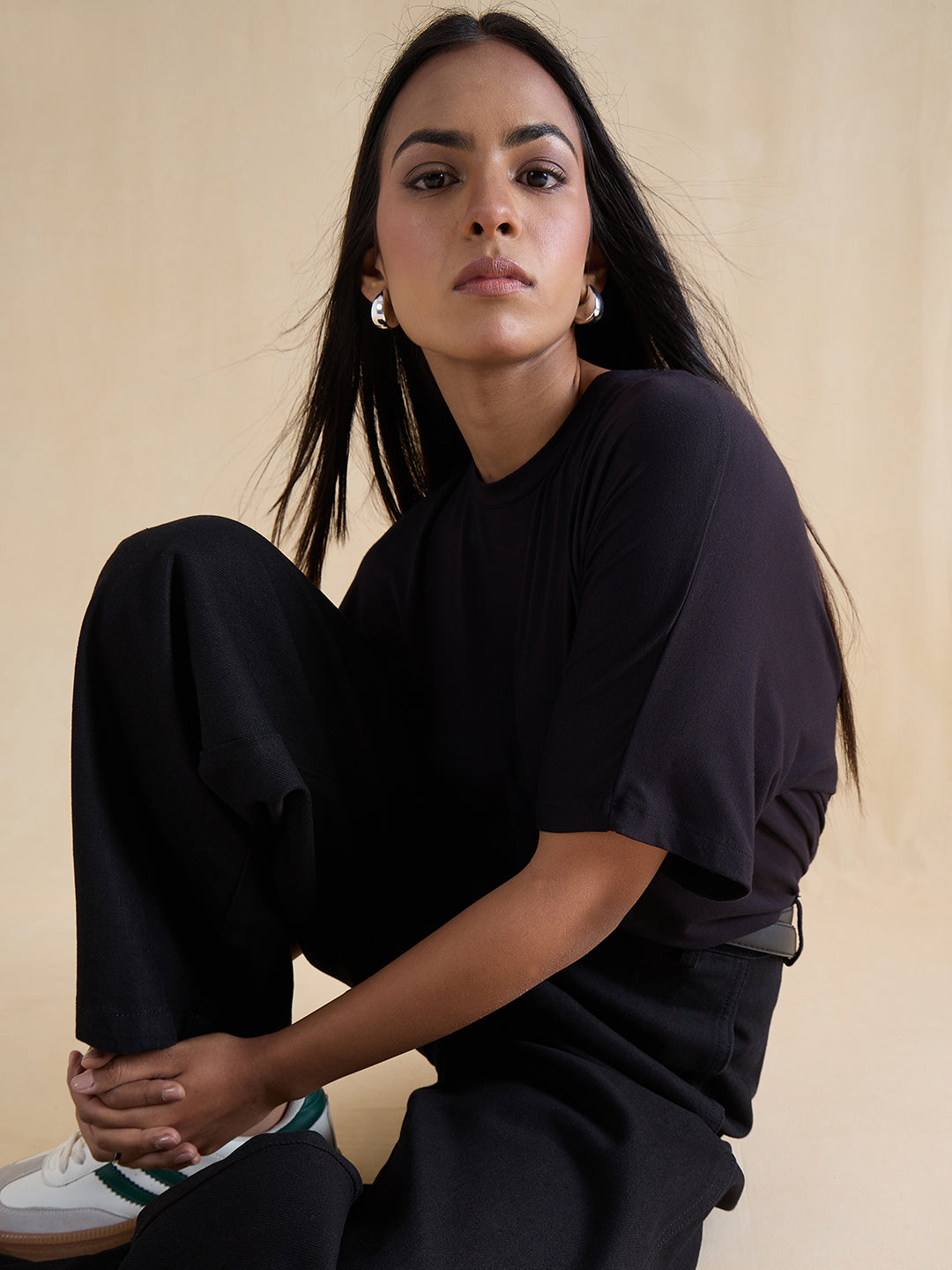 Bamboo Black Easy Fit T-Shirt