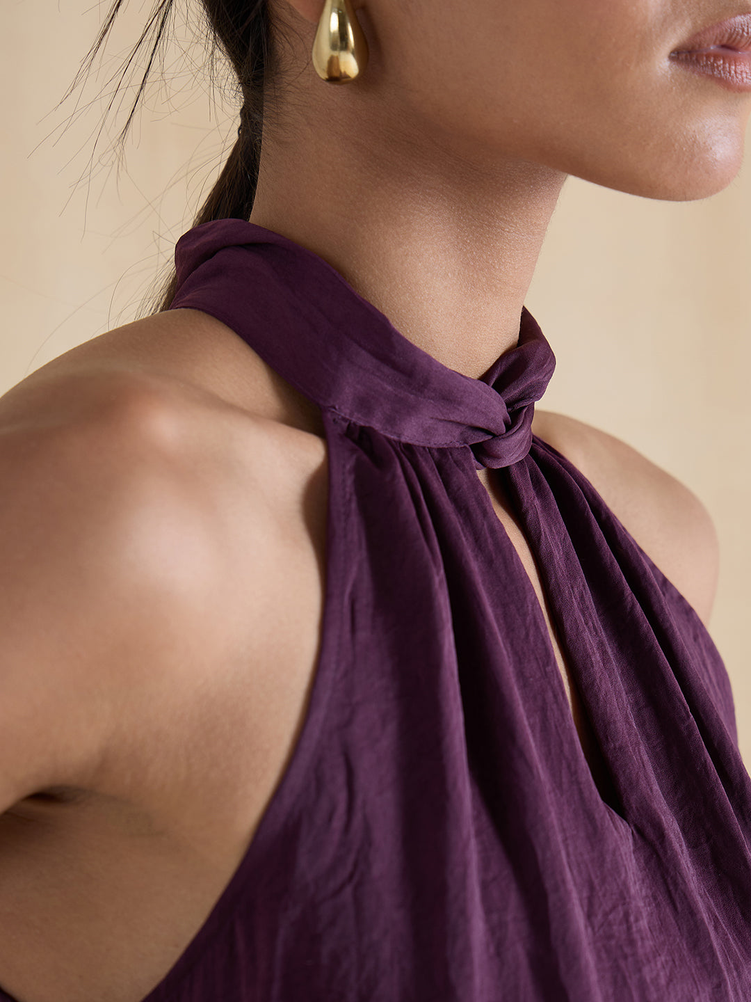 deep-purple-satin-twist-neck-halter-top-ff-5493c