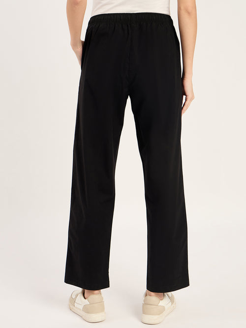 Black Straight Fit Pants