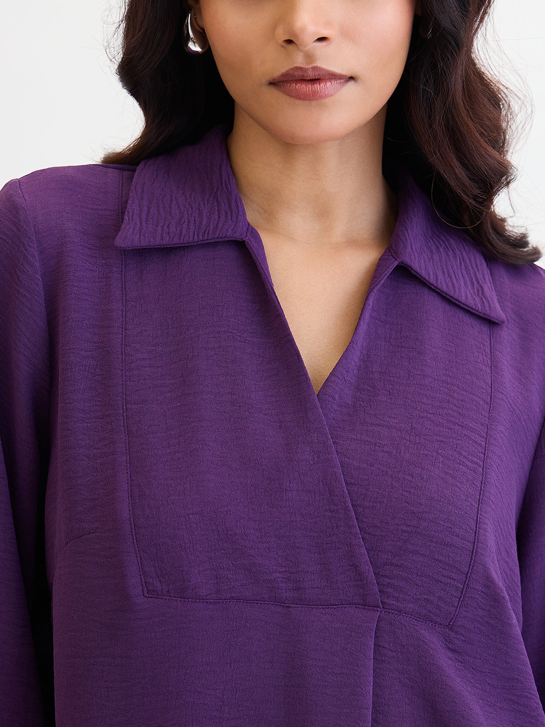 Deep Purple Yoke Detail Co-Ord
