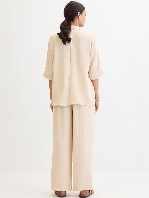 Cream Kimono Shirt Co-Ord