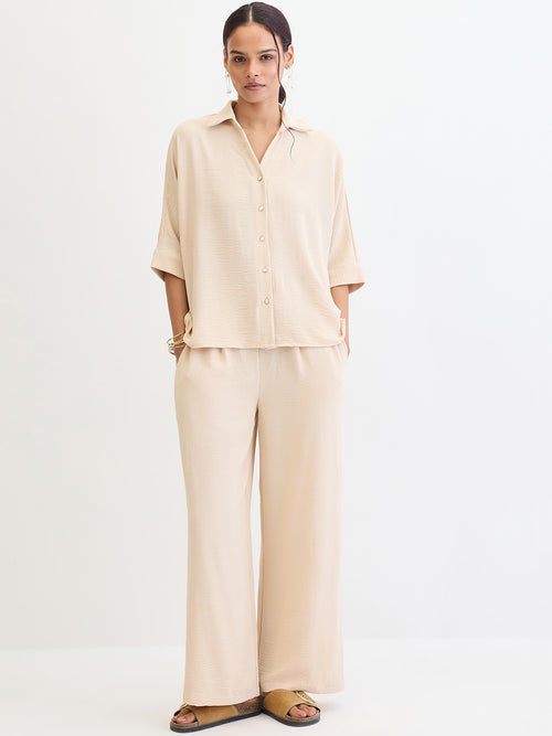 Cream Kimono Shirt Co-Ord