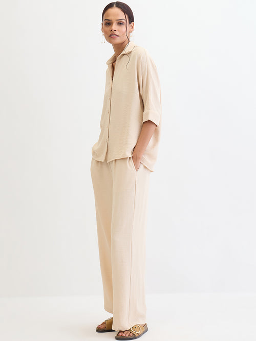 Cream Kimono Shirt Co-Ord