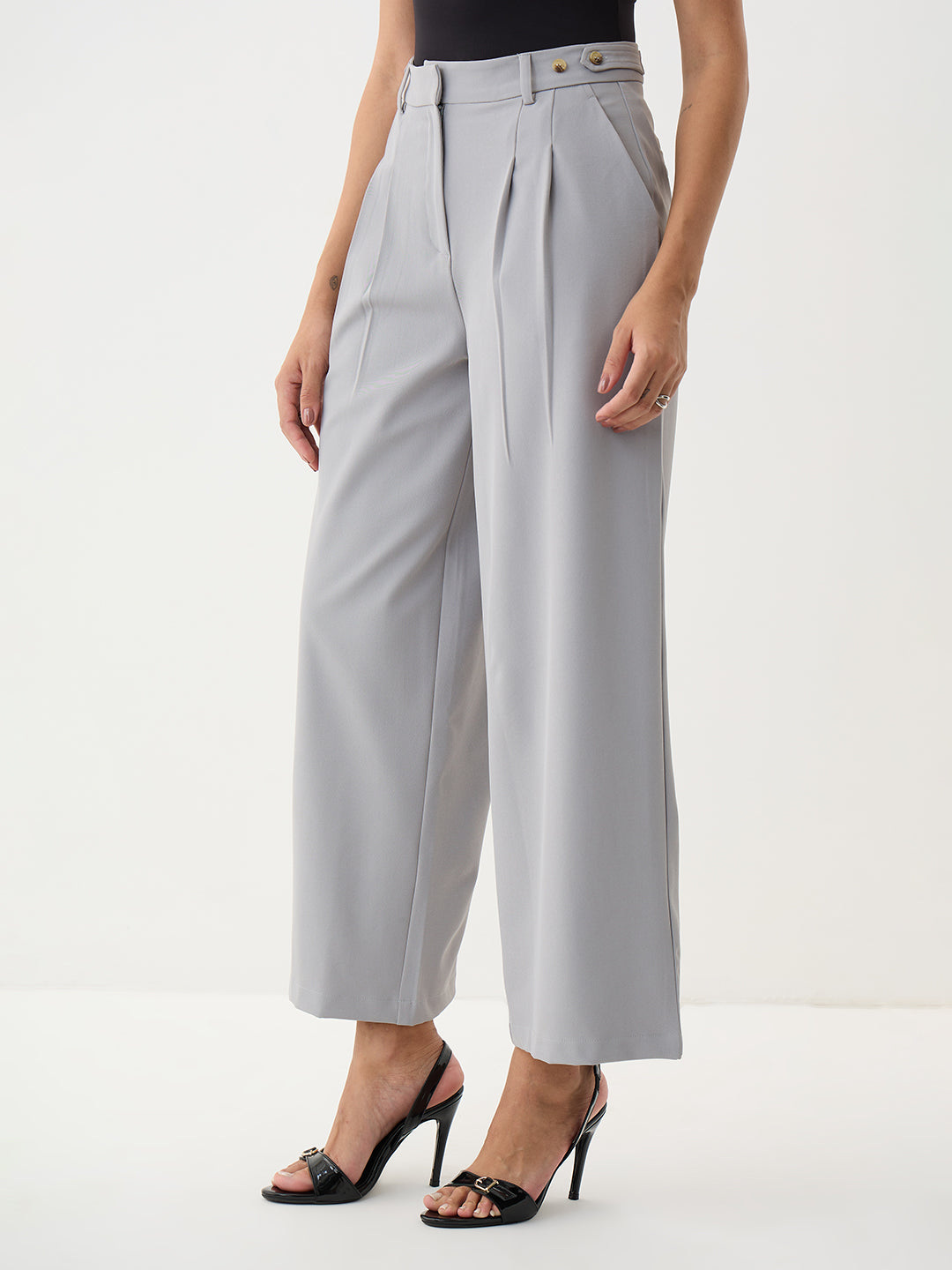 Slate Grey Day To Dusk Wide Leg Pants