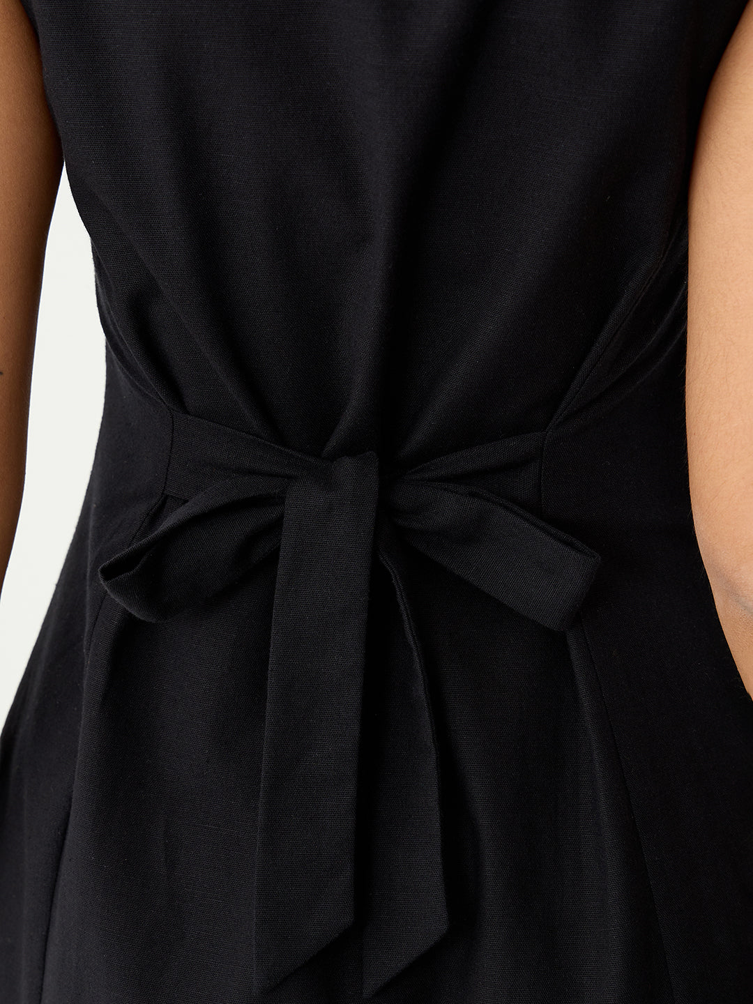 LinenLite Black Mini Dress