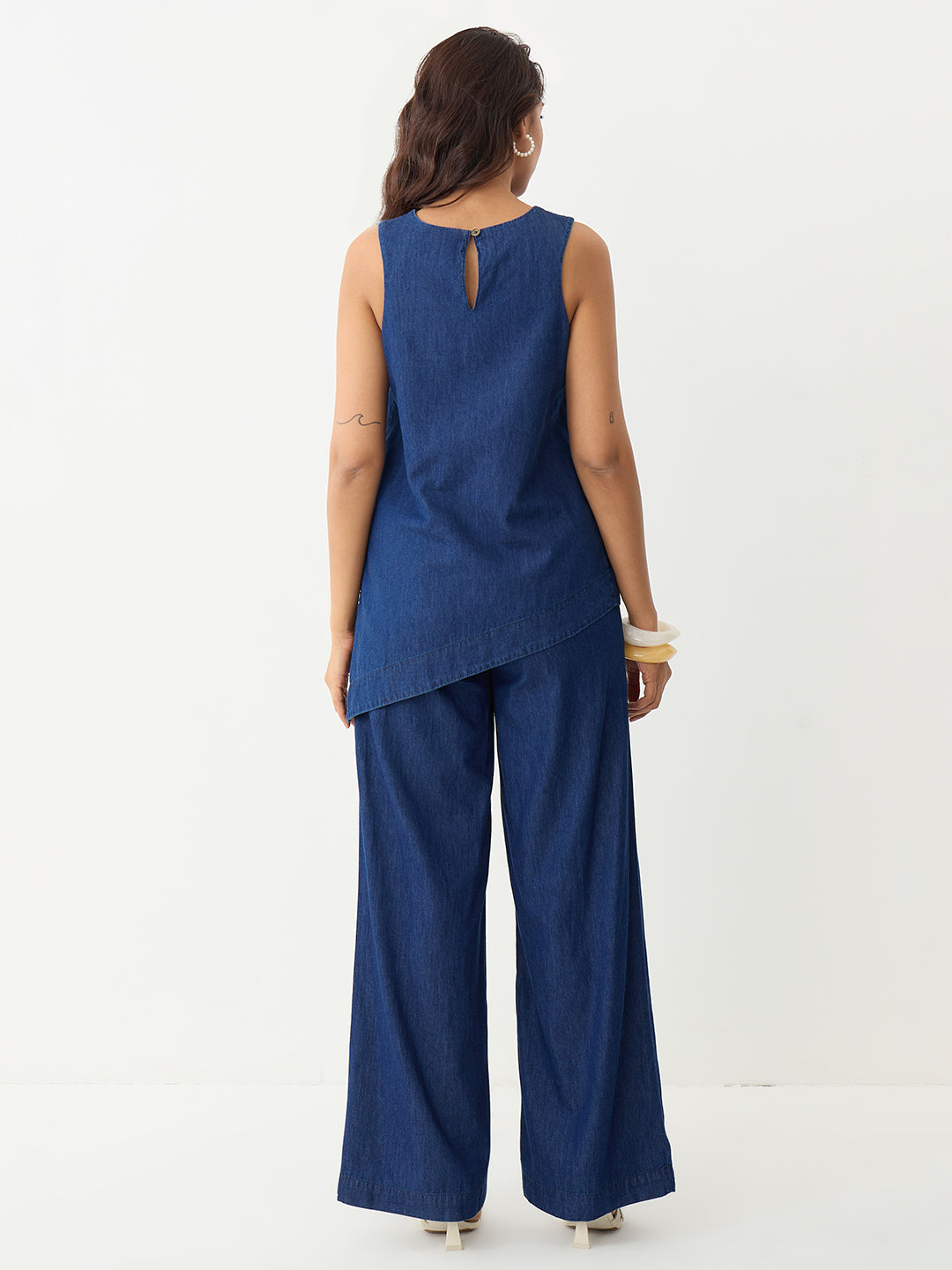 DenimLite Navy Asymmetric Co-ord