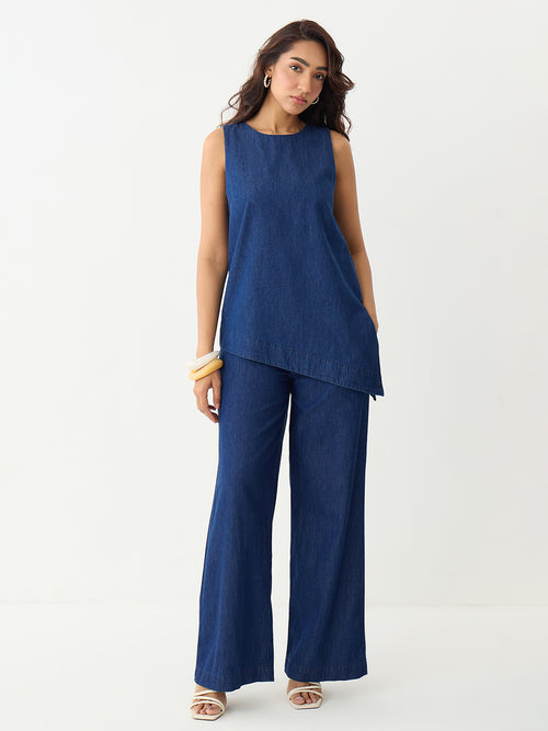 DenimLite Navy Asymmetric Co-ord