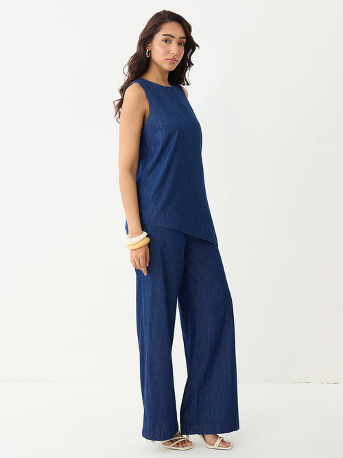 DenimLite Navy Asymmetric Co-ord