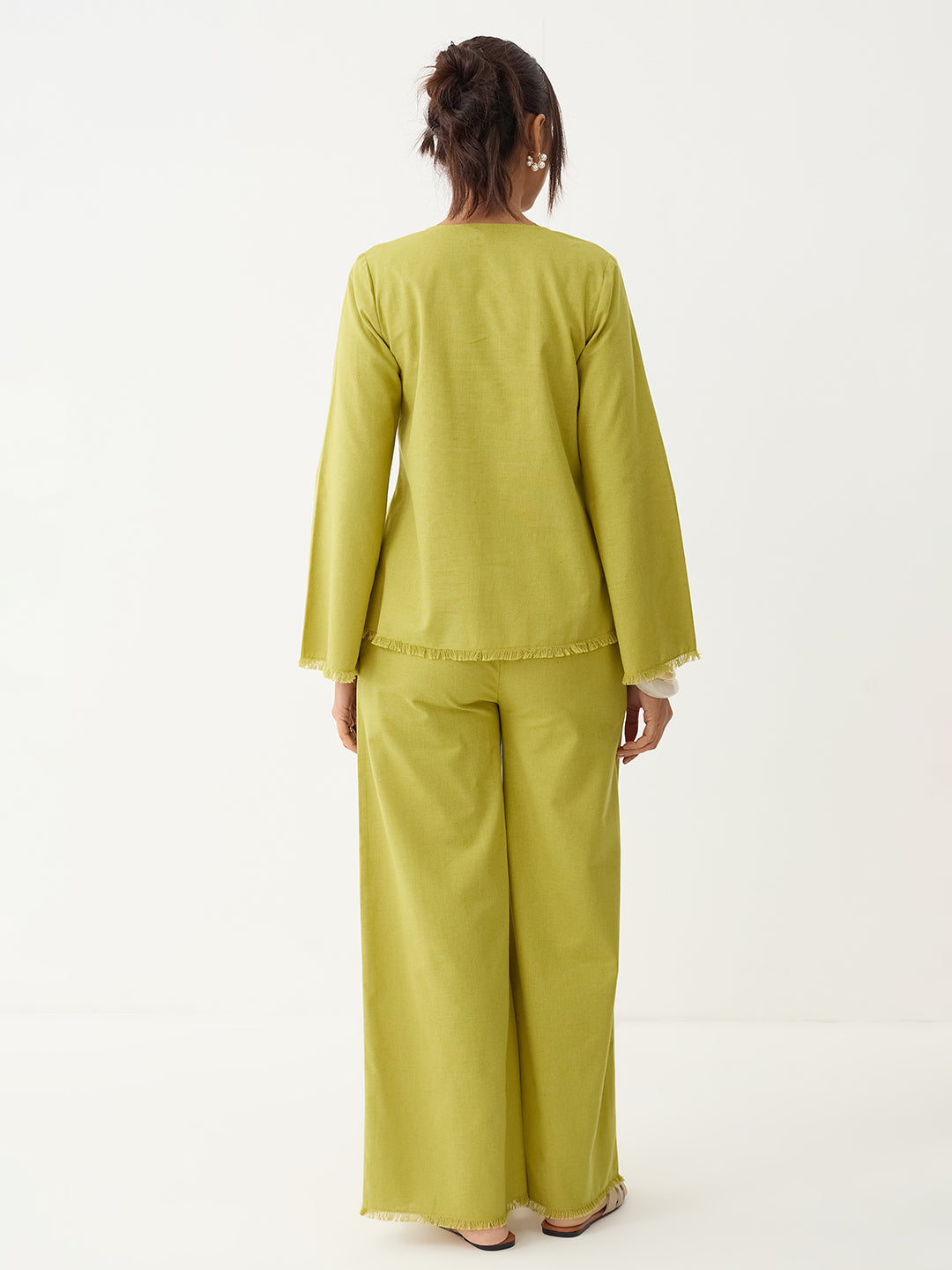LinenLite Citrine Green Tie-up Co-ord