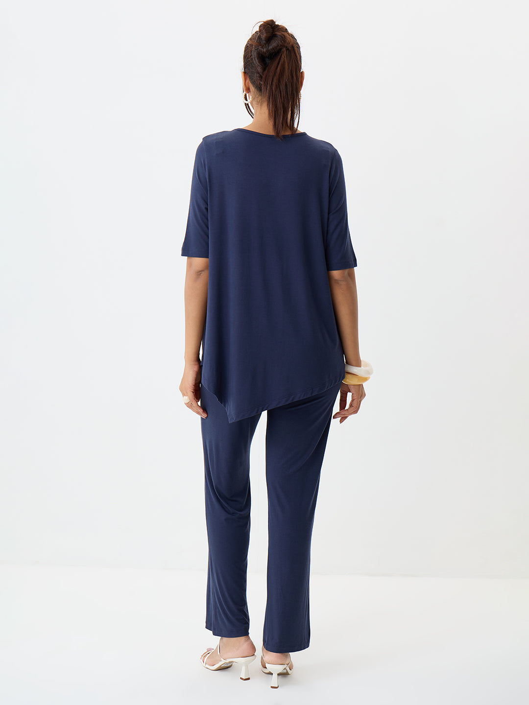 UltraSoft Bamboo Navy Asymmetrical Co-Ord