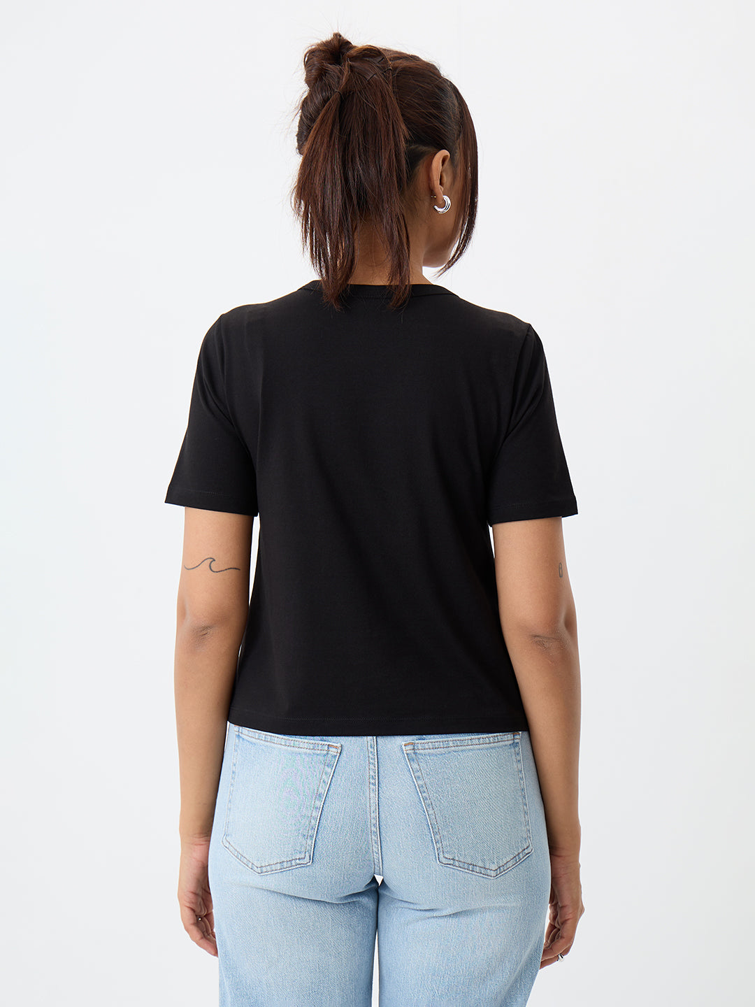 True Stretch Black Baby Tee