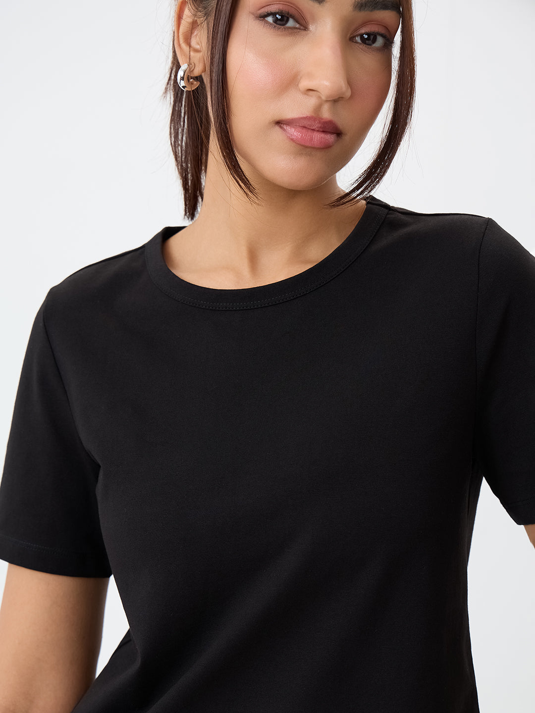 True Stretch Black Baby Tee
