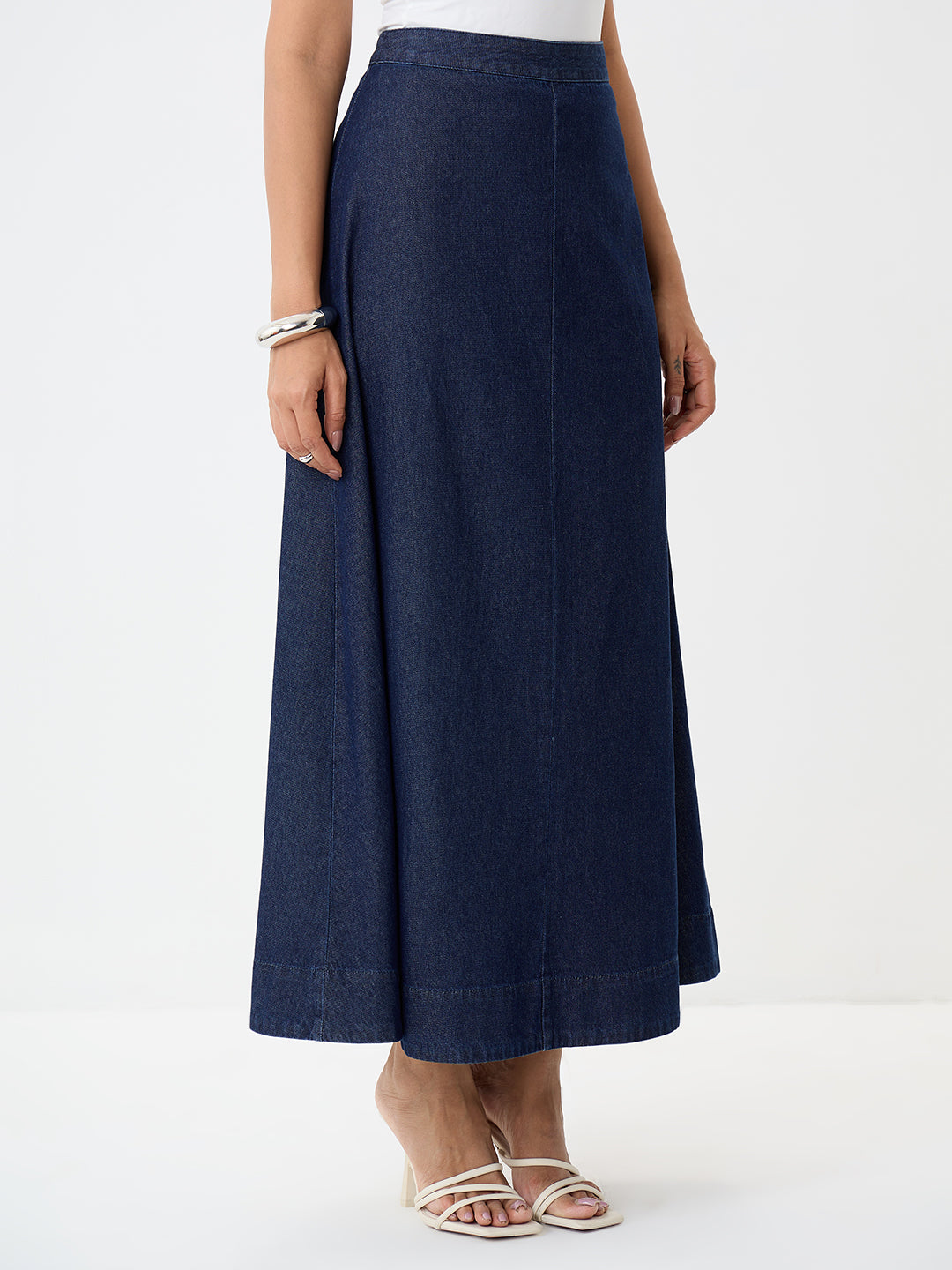 Denimclassic Navy A-Line Maxi Skirt
