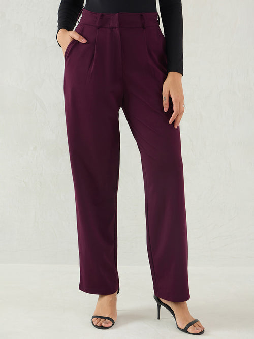 Wine Knit Trouser