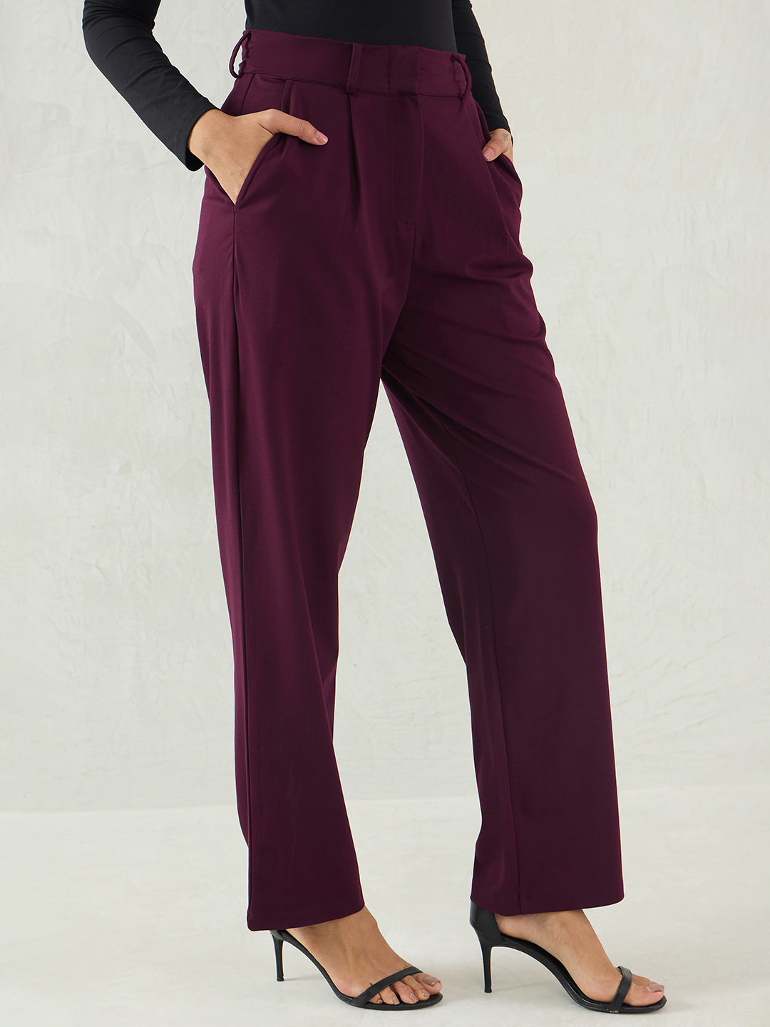 Wine Knit Trouser