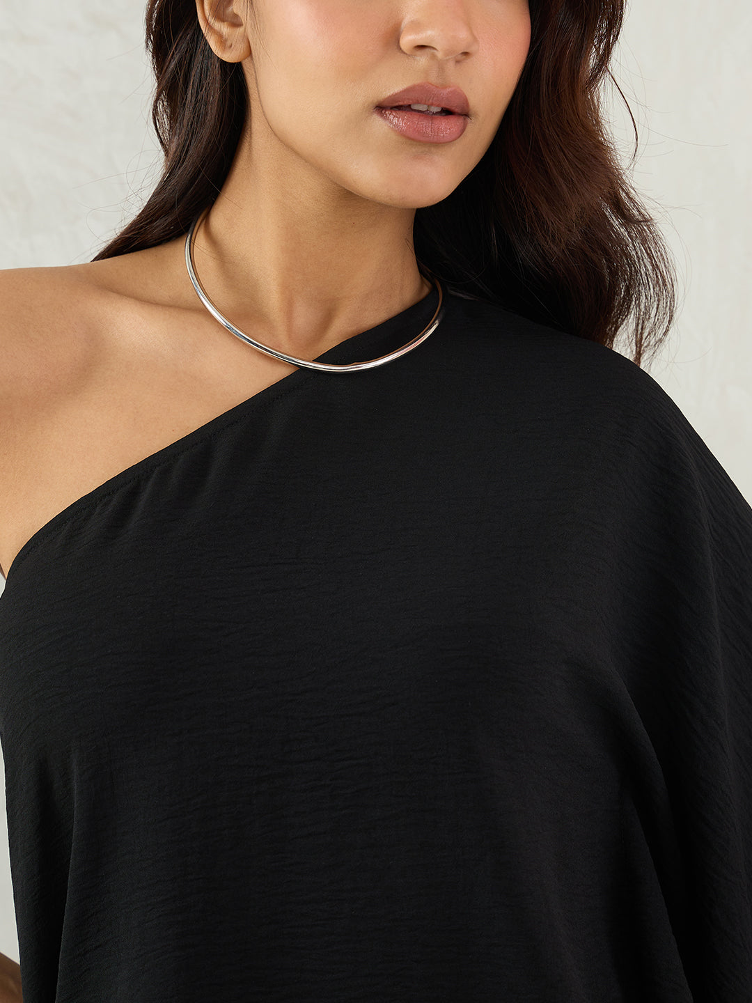 Black One Shoulder Co-Ord Set