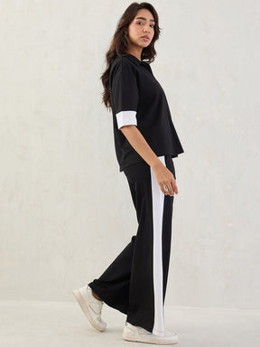 Black & White Colorblock Co-Ord Set
