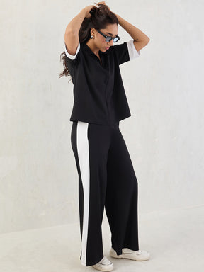 Black & White Colorblock Co-Ord Set