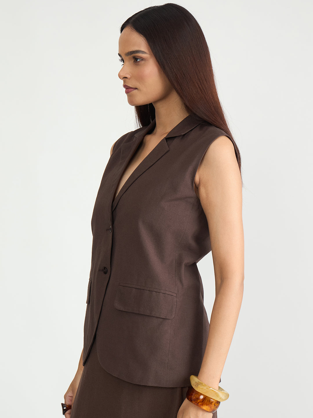 LinenLite Mocha Contour Vest
