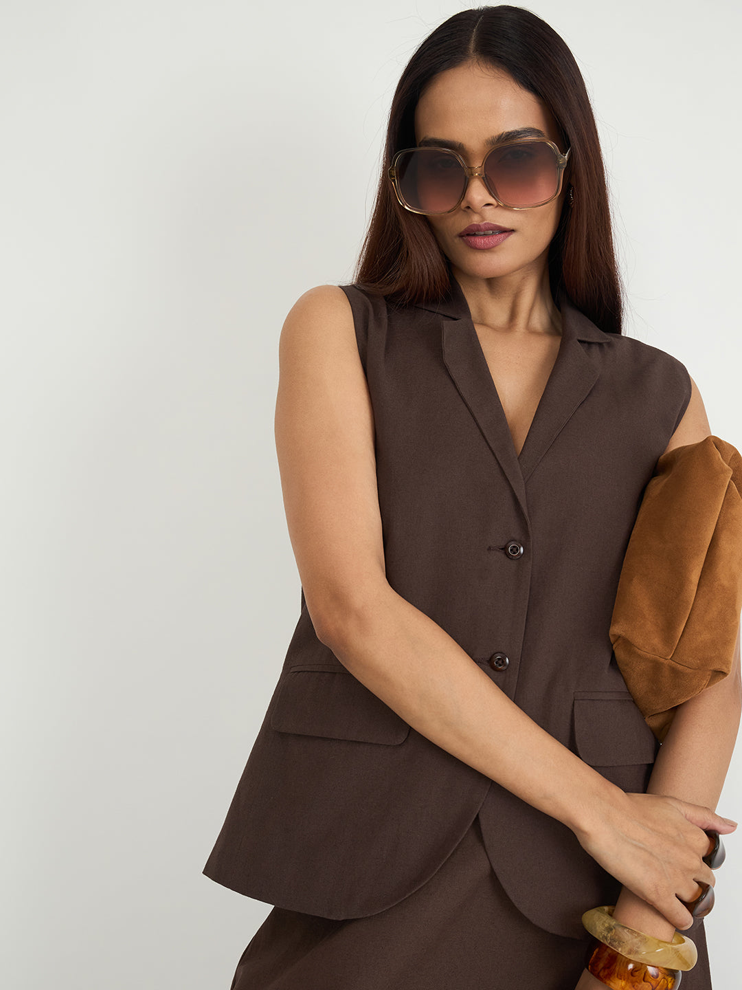 LinenLite Mocha Contour Vest
