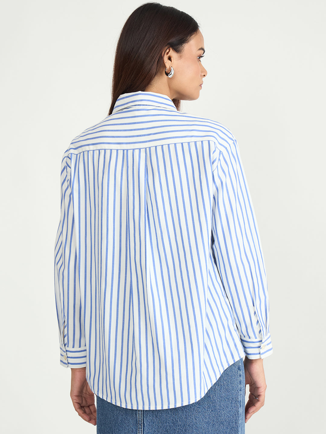 Blue Stripe Oversized Shirt
