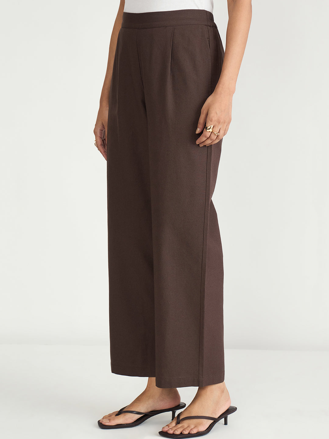 LinenLite Mocha Straight Pants