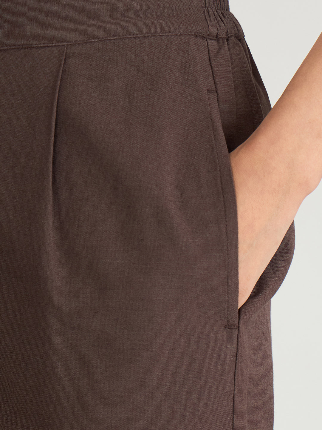LinenLite Mocha Straight Pants