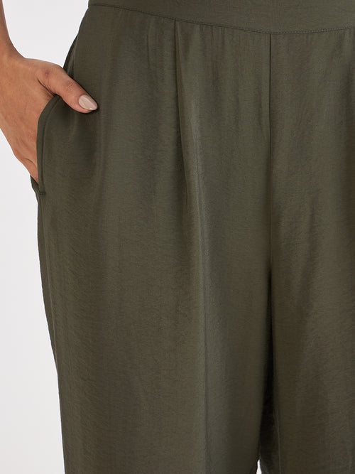 Olive Yoke Detail Co-Ord