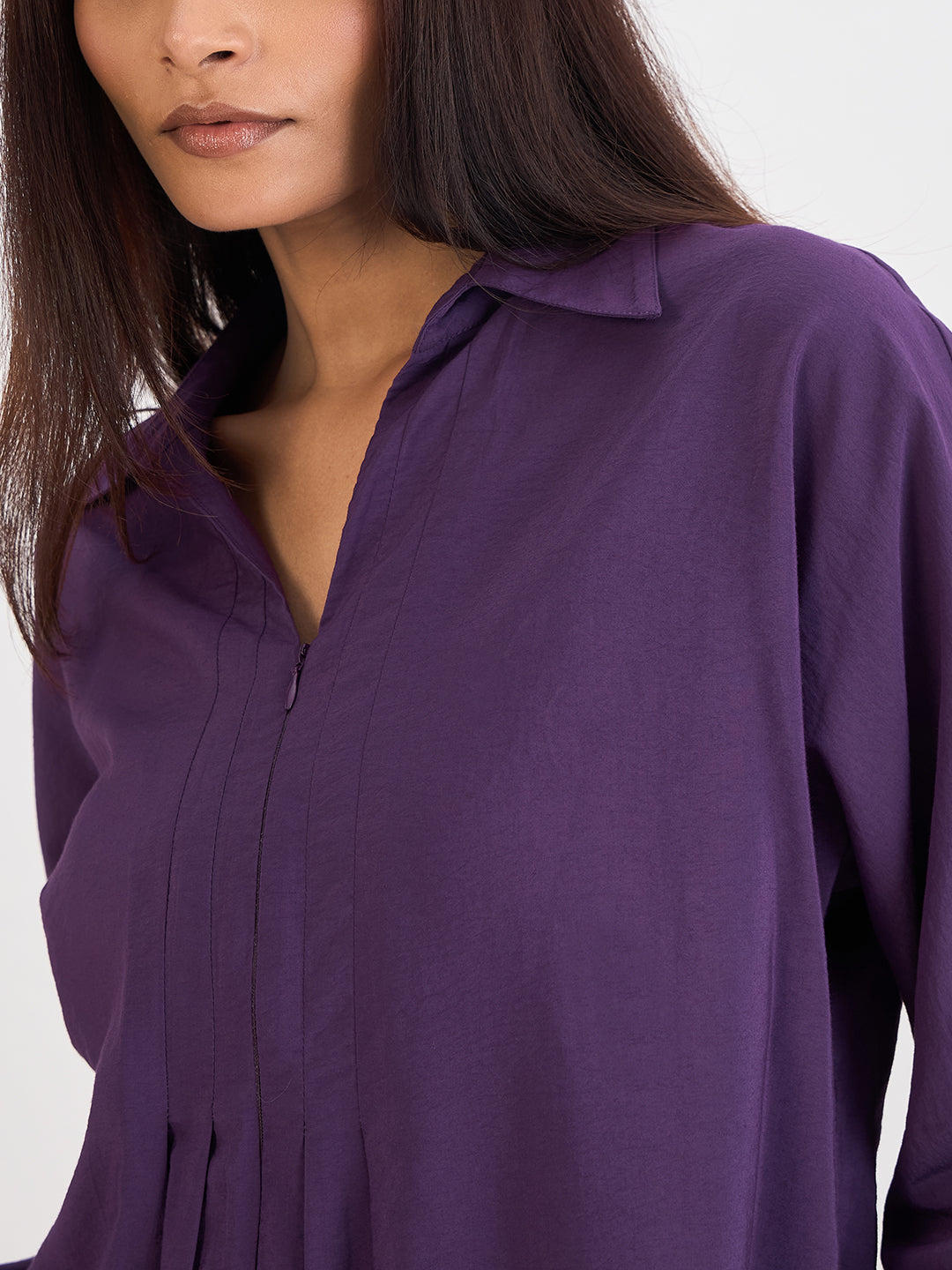 Deep Purple Zip Detail Co-Ord