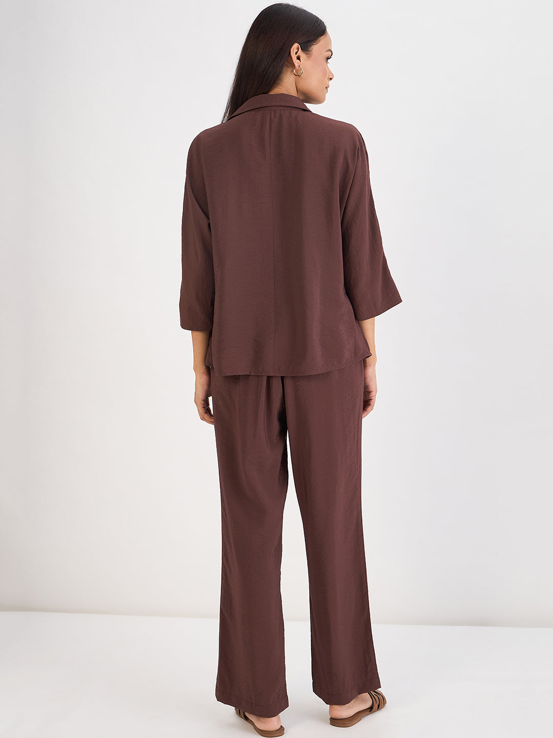 Coffee Brown Zip Detail Co-Ord