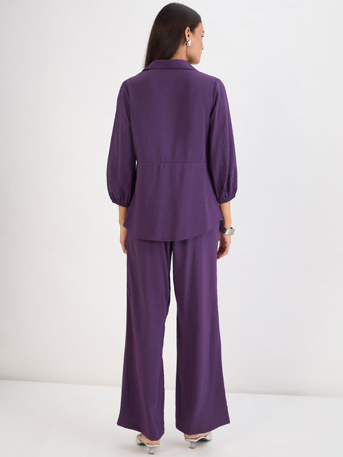 Deep Purple Front Knot Co-Ord