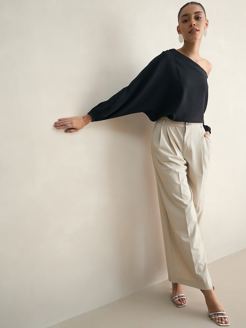 Black One Shoulder Top