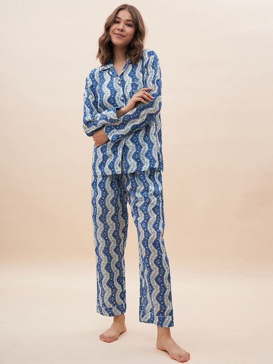 Blueberry Two Piece Pyajama Set