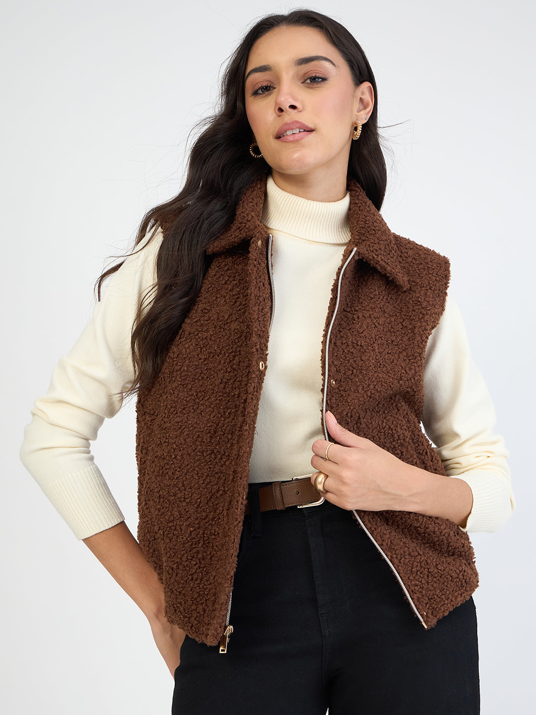 Coffee Brown Teddy Gilet