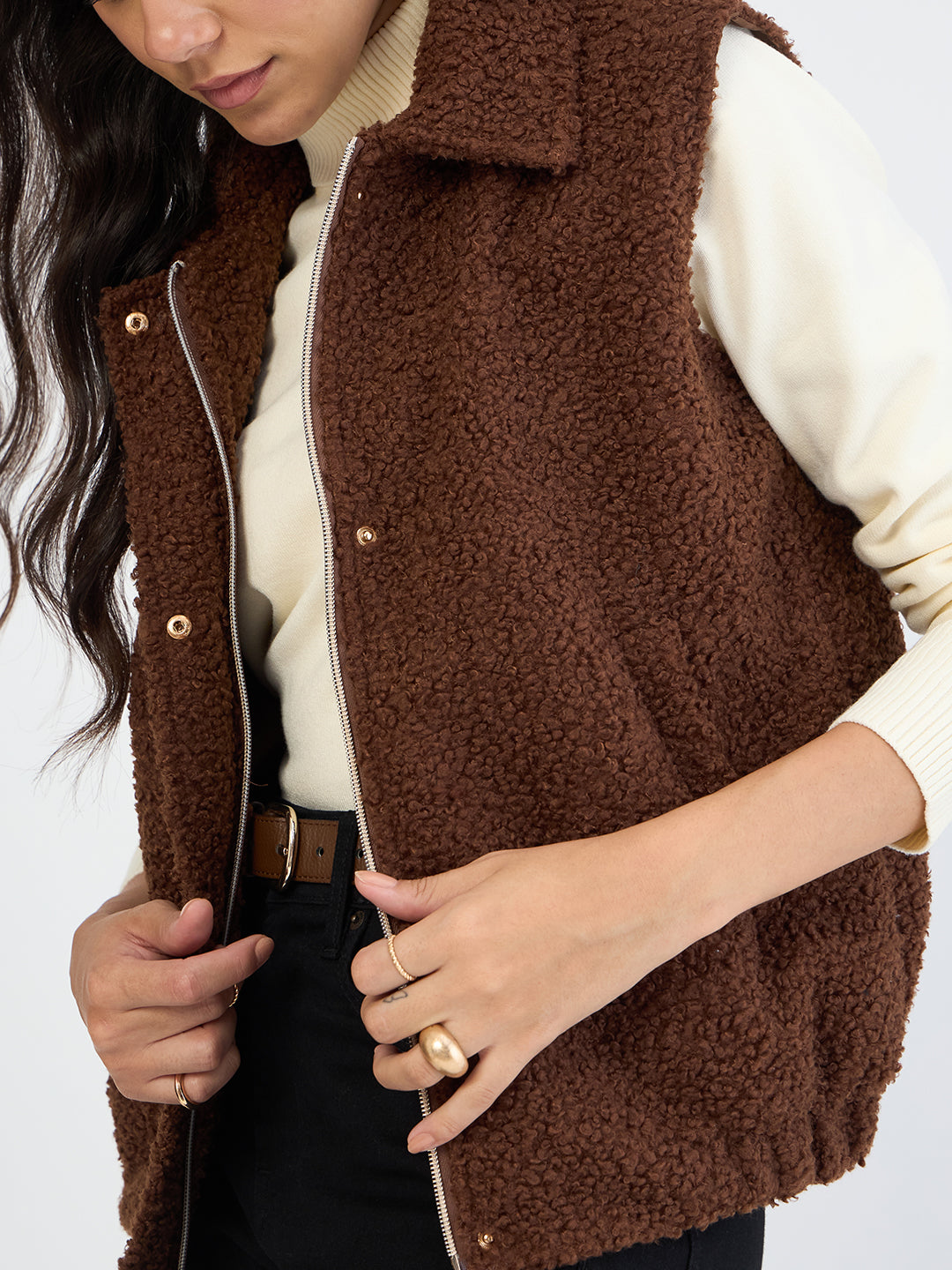 Coffee Brown Teddy Gilet