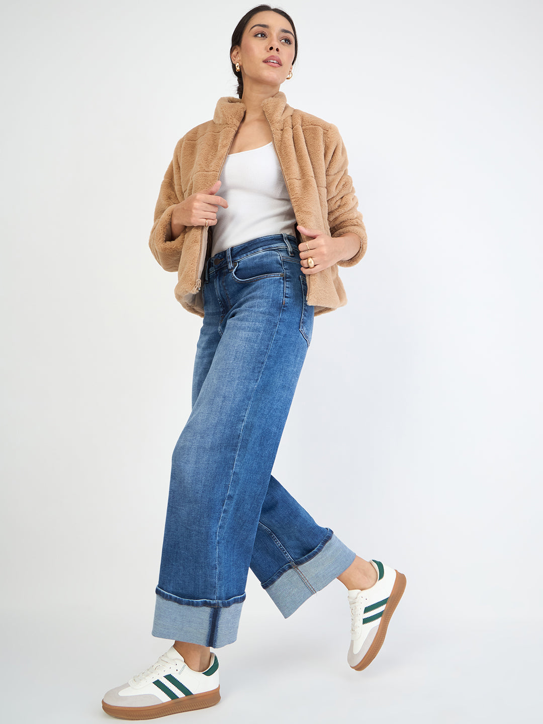 Beige Fur Reversible Jacket