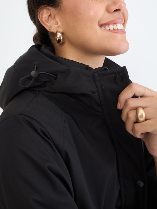 Black Oversized Bomber Jacket