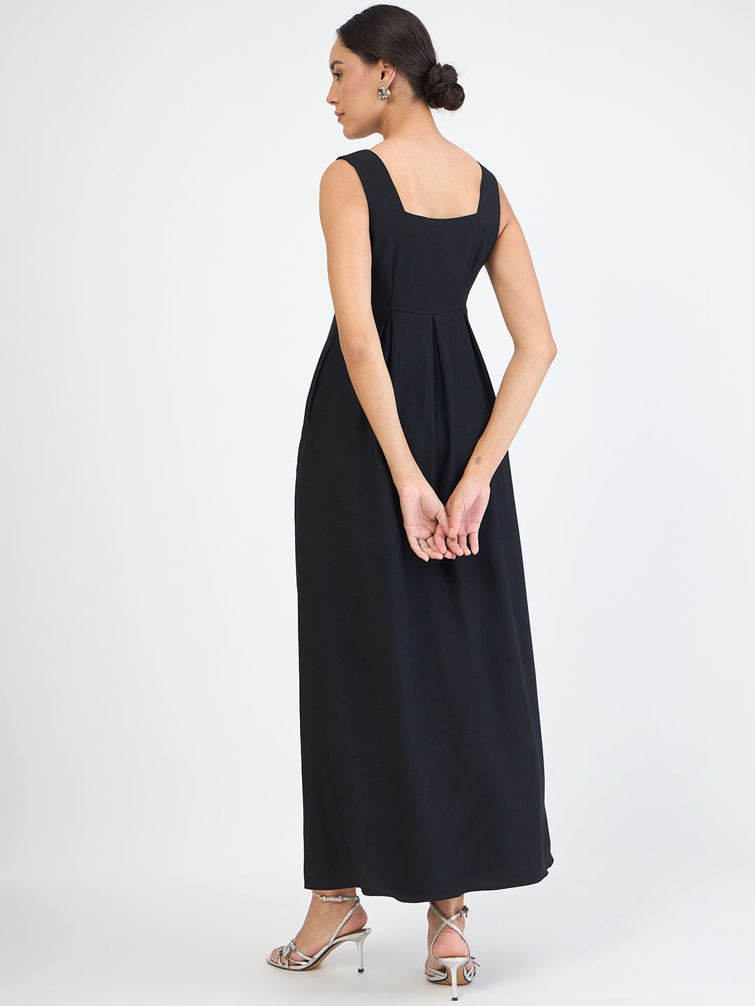 Black Fit & Flare Maxi Dress