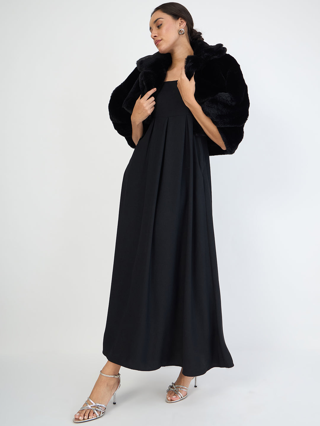 Black Fit & Flare Maxi Dress
