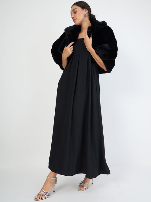 Black Fit & Flare Maxi Dress